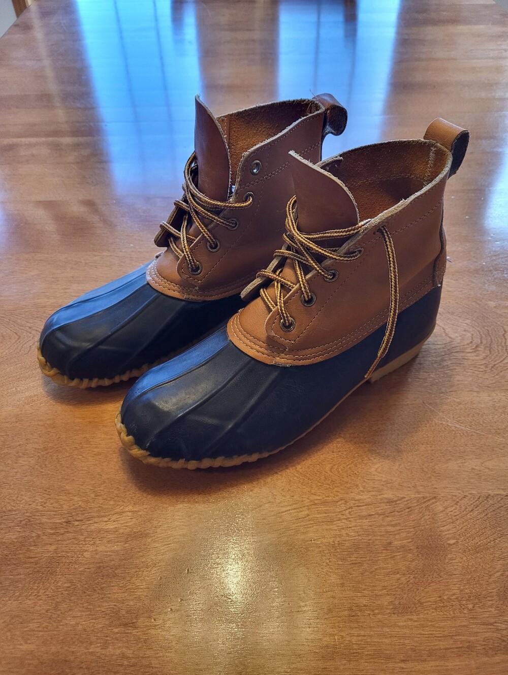 Vintage Leather Eddie Bauer Duck Boots
